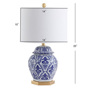 Gretchen 25" Ginger Jar Ceramic/Metal LED Table Lamp - JONATHAN Y